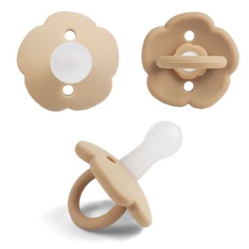 Two-color design Petal baby silicone pacifier