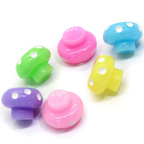 Diverses couleurs tachetées champignon Mini perles 3D Slime artisanat fait à la main décoration bureau ornements perles Slime