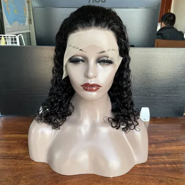 China Vendor wholesale virgin hd lace water wave wig, hd lace frontal wig human hair, hd frontal lace wigs