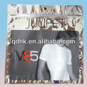 3-side sealing aluminum foil packaging zipper bag for clothes