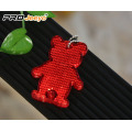 Akrilik berwarna-warni Bear Chain Key Chain