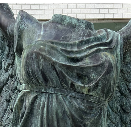 Bronze Winged Victory Statue with Historic Green Finish