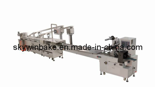 Two Rows (2+1) Biscuit Creaming Machine Connected High Speed Package Machine