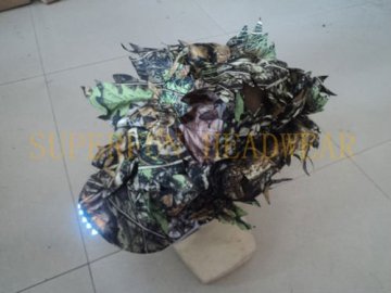 Camouflage hunting LED light caps