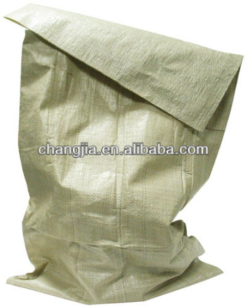 Plastic trash bag of green PP material for construction trash