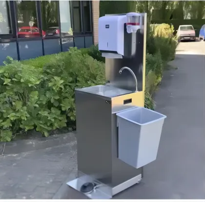 Outdoor hand washing cabinet
