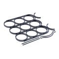 9 Bottle Detachable Metal Iron Wine Rack