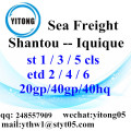 Fret maritime Shantou d'expédition transitaire à Iquique