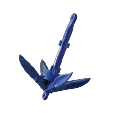 Blue Aluminum Folding Grapnel Anchor for Marine Hardware and Yacht Accessories