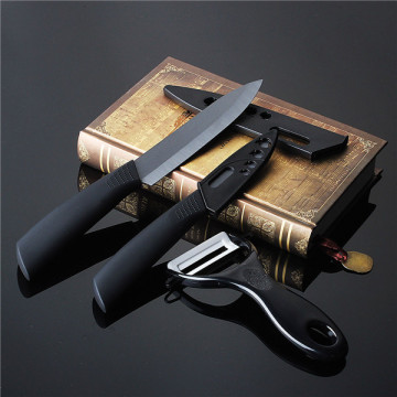 Top Quality Super Quality Black Blade 3pcs Gift Set 3 inch+5 inch+Peeler +Covers Ceramic Knife Sets Kitchen Knife