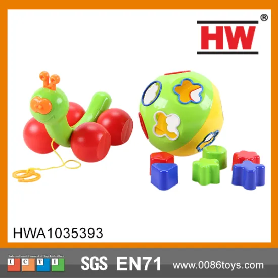 25CM solid color blocks chain swing worm