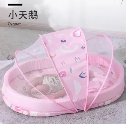 Baby mosquito net children's yurt installation