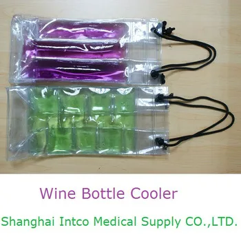 pvc ice bag for cooling wine / cooling wrap for drinks