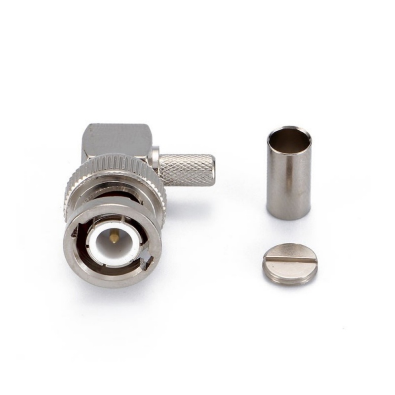 BNC male Crimp Plug Right Angle for RG58 2