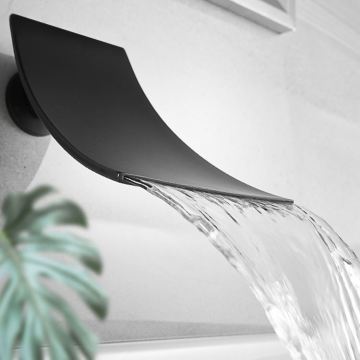 Hot Selling Single Handle Waterfall Black Basin Faucet