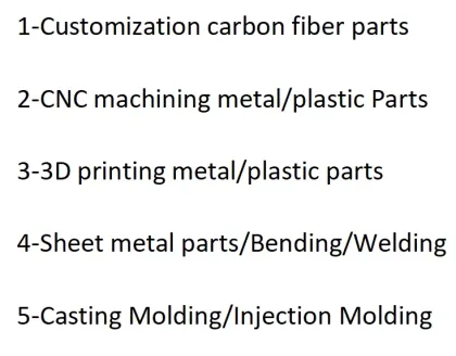 Custom Carbon Fiber Products OEM - Various Shape Carbon Fiber Parts