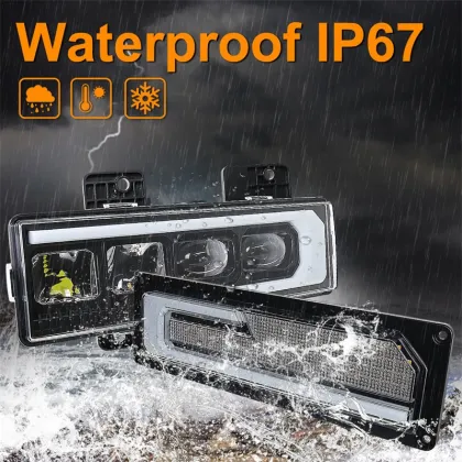 OVOVS Welcome Light DRL Truck Turn Signal Light Headlight Replacement for 1998 Chevy Silverado GMC