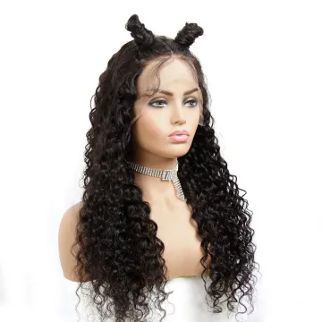 Transparent Lace 28 Inch Water Wave Full Lace Wig,Perruque Peruvian Full Lace Wigs Human Hair,180% Density Lace Wig With Bangs