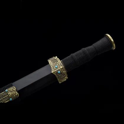 Refined Steel Qingyun Sword Elegant Edition Brass Retro Accessories Solid Wood Handmade Handle