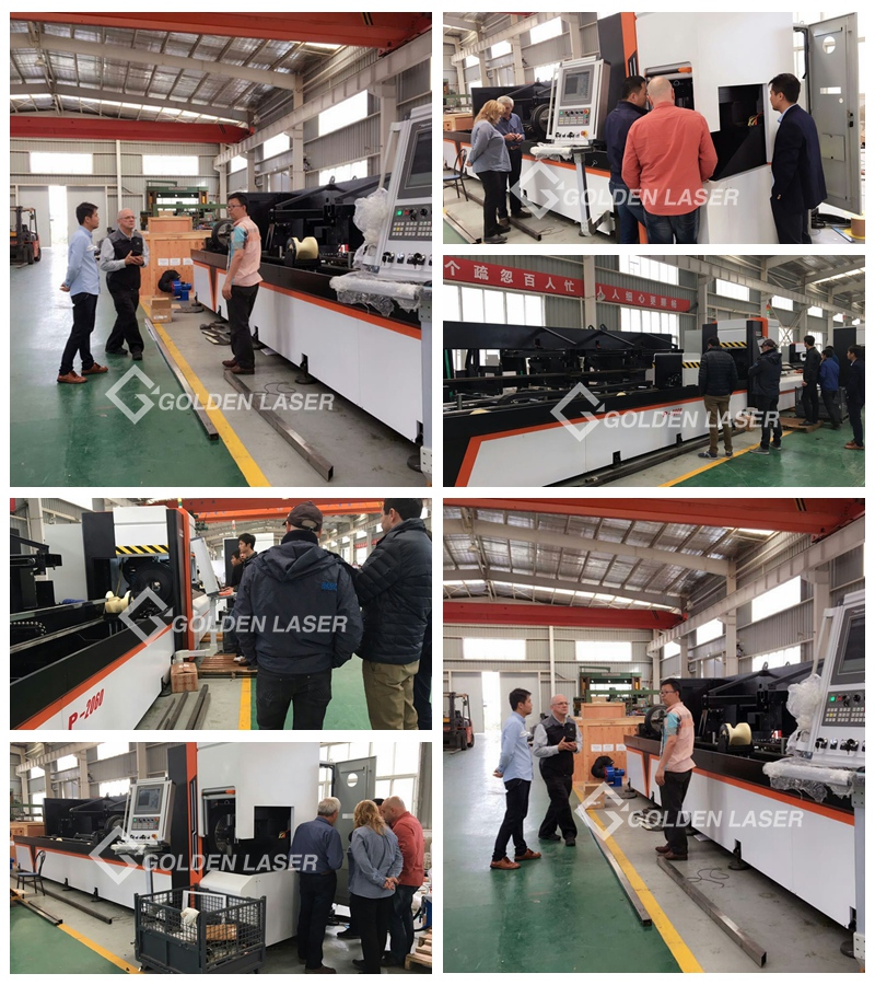 Laser Pipe Cutting Machine for Customers Visit