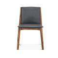 Untuk ruang makan gaya Nordic White Solid Steel Frame Wooden Dining Chair