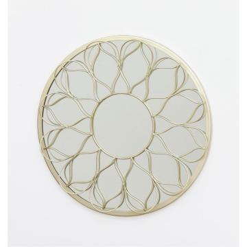 24092Metal wall mirror wire flower suface
