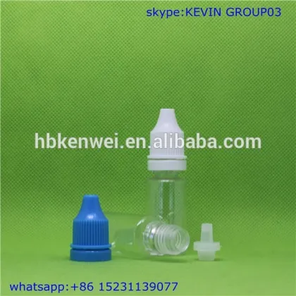 PET tamper proof dropper e-cig liquid bottles empty 10ml
