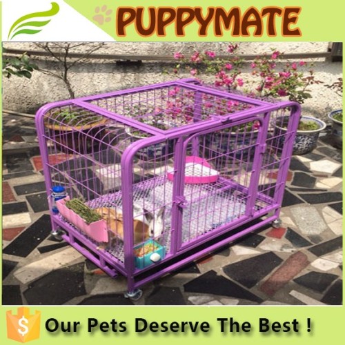 Hot sale popular removable cute Dog Crate, Dog Cage, Dog House dog pen with wheels