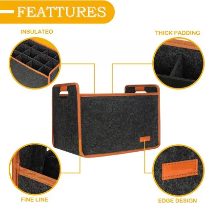 Insulation thickened reusable 12 bottle wine tote bag