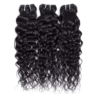 Hair Vendors Unprocessed Raw Indian Human Virgin Hair Cuticle Aligned Water Wave Extensions Wholesale Single Bundle Indian Hair
