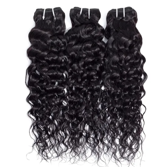 Hair Vendors Unprocessed Raw Indian Human Virgin Hair Cuticle Aligned Water Wave Extensions Wholesale Single Bundle Indian Hair