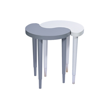Round Wooden Nest Of Tables