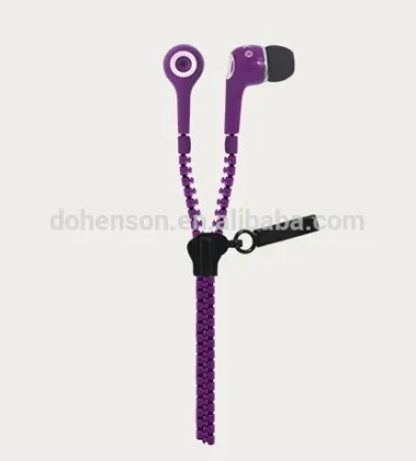 Zipper Earphone / in-ear Earphone / Cheap Earphone with Factory Price