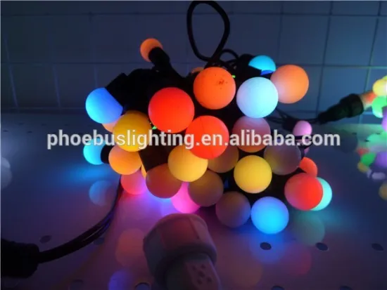Mini Globes LED String Lights, 17 Foot Black Wire, multi color