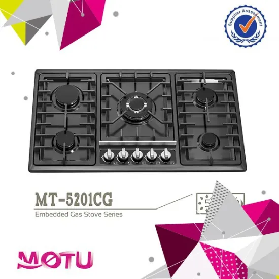 built-in induction hob gas cooker part with 5 burner