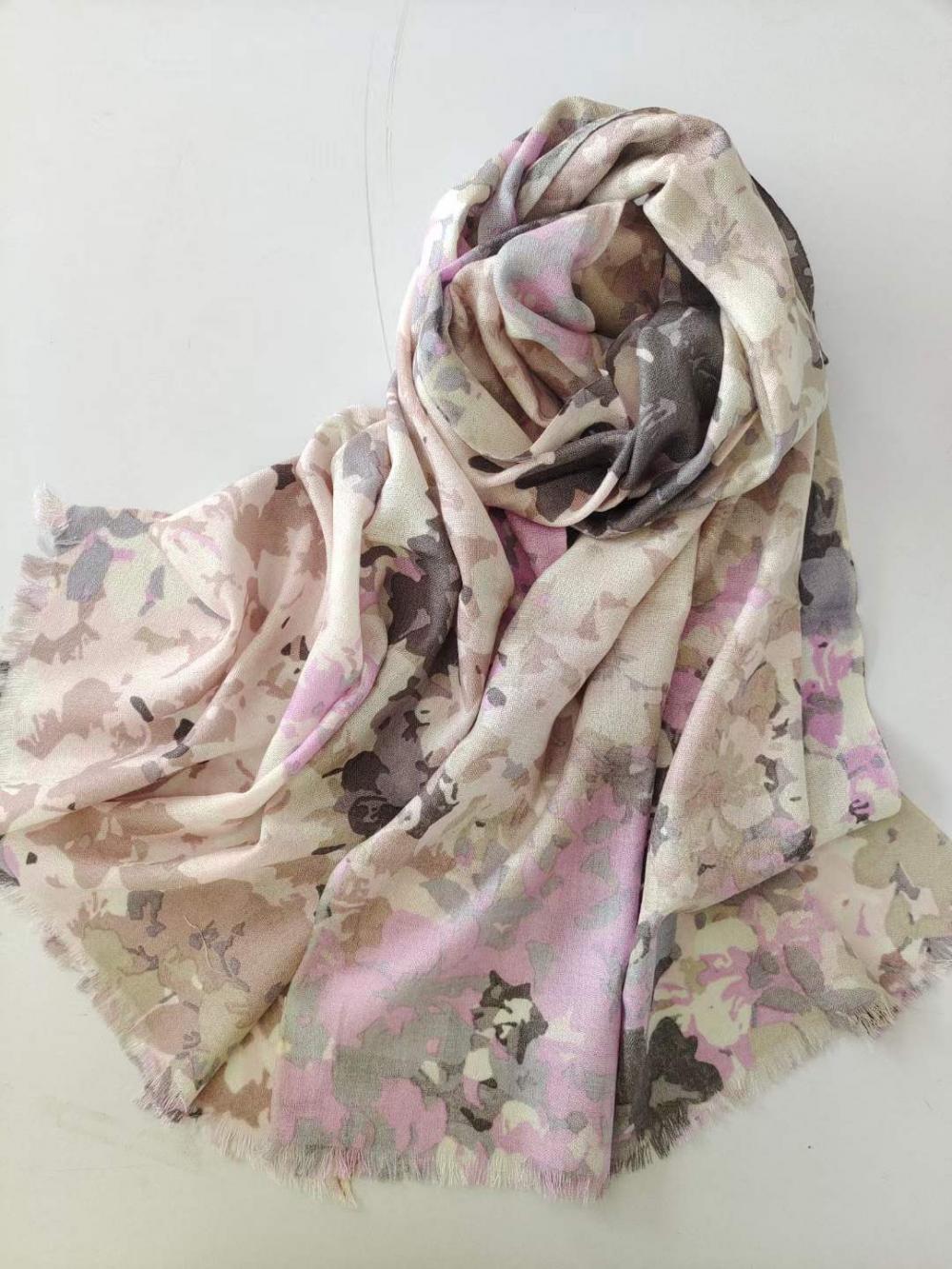 Printed Wool Scarf Msy 400