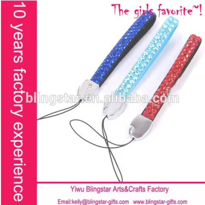 Hot selling wholesale diamond crystal rhinestone mobile phone chain