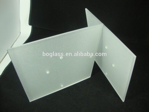 tempered glass panel with sandblasting with holes for lighting