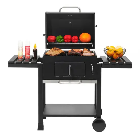 Wholesale customization Barbeque Grill Outdoor Offset Smoker Camping Charcoal BBQ Grill