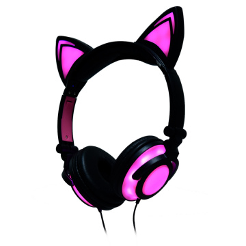 charging lighting cat ear headphone for kids