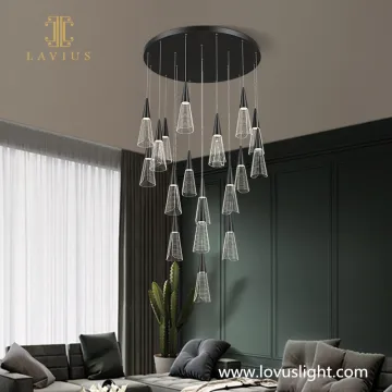 New creative long chandelier small badminton shape personalized custom chandelier villa living room custom chandelier
