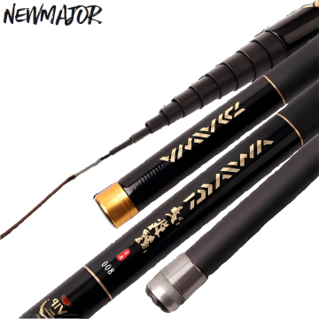 NEWMAJOR 8M a 13M Mark II Varilla de pesca telescópica de carbono ultra largo para aparejo de pesca de carpa del lago