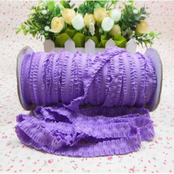 Double Ruffle Frill Elastic Ribbon Trim