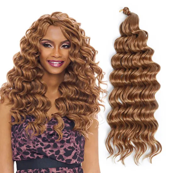 18'' Deep wave Synthetic Crochet Hair Black Ombre Bug Blonde Color Hair 80g  Braiding Hair