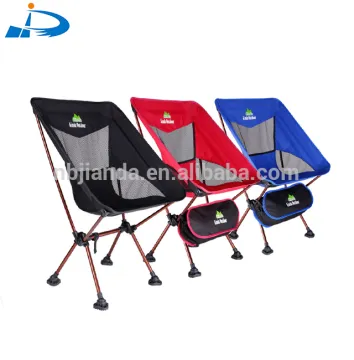 Wholesale aluminium frame fabric material foldable reclining chair oem ultralight portable lightweight folding camping chair