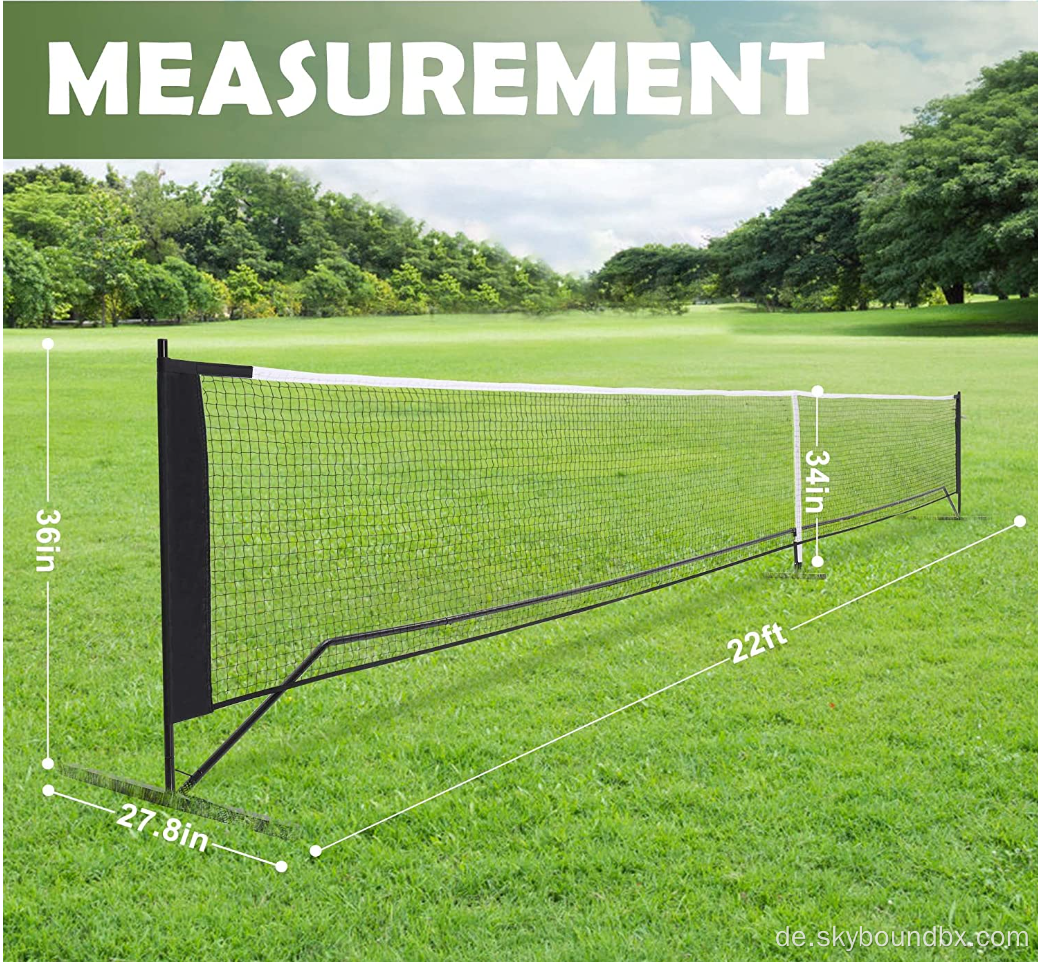 Pickleballnetze tragbar 22 Fuß Pickle Ball Game