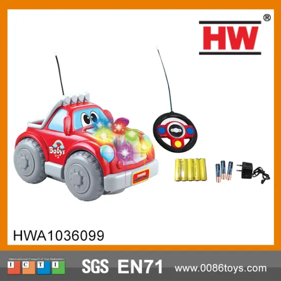 cartoon car rotation with charger electric rc car