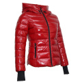 Ladies' Quilting Short Coat With Hood Red