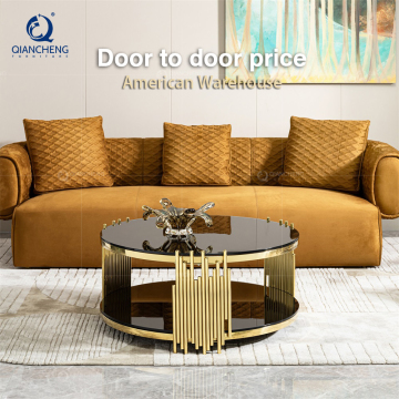 Luxury moderne 2 couches en verre trempé à température basse rond