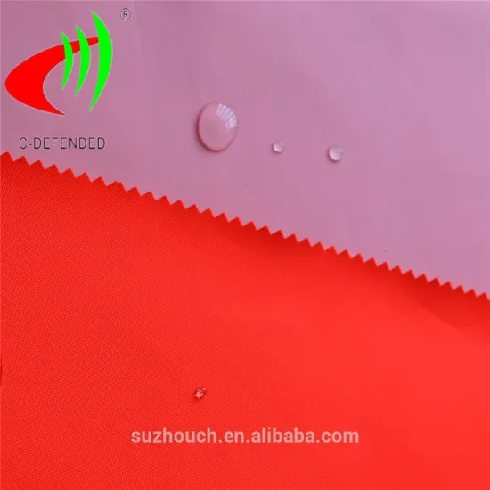 fluorescent red oxford reflective fabric with pvc coating fabric for bag